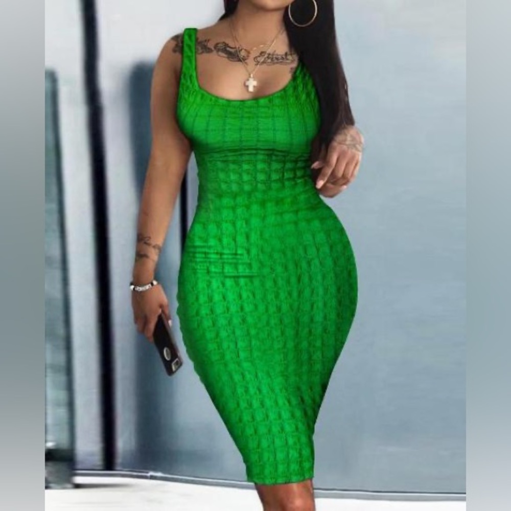 Brand New. Green bodycon dress.